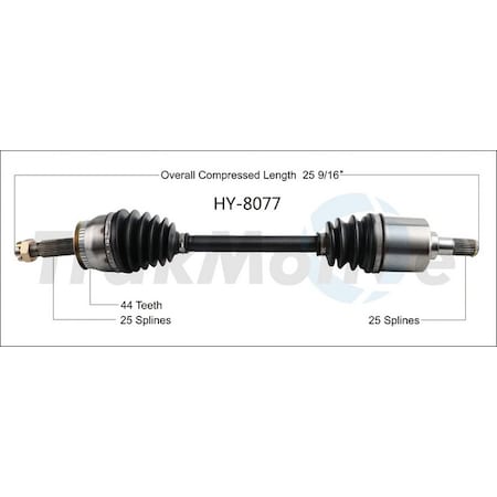 Surtrack Axle Cv Axle Shaft, Hy-8077 HY-8077